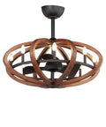 Rustic Ceiling Fan With Eight Dimmable Integrated Lights And Slick Smart Setup In Antique Pecan And Anthracite Finish built solid for chill bedrooms.
