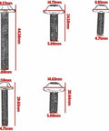 Schematic of bolt sizes from 177Piece Motorcycle Bolts Kit With Screws Nuts Washers Fasteners Clips For Kawasaki KLX140G Z125 Pro 2017 2024 Universal Fairing Fender Replacement Parts Go To DIY Repair Set.