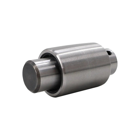 Straight Up Solid Forklift Roller Part 0330400101 side view showing steel construction for heavy duty performance.