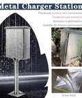 Tough As Nails Waterproof EV Charger Box Cover With Lockable Electric Vehicle Charging Station Enclosure and Heavy Duty Outdoor Pedestal Guard for Your Road Warrior Rig, stainless steel construction, waterproof.