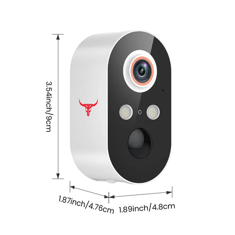 Compact 1080P Wireless Outdoor Security Camera With Battery Power AI Human Detection Color Night Vision Two Way Audio