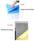 High Density Acoustic Foam Panels 10 Pack Premium Soundproof Wall Tiles With Self Adhesive Backing Flame Retardant Grey Finish showing self-adhesive backing.