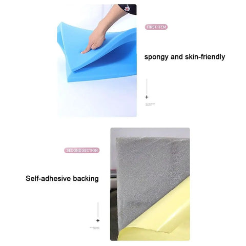 High Density Acoustic Foam Panels 10 Pack Premium Soundproof Wall Tiles With Self Adhesive Backing Flame Retardant Grey Finish showing self-adhesive backing.