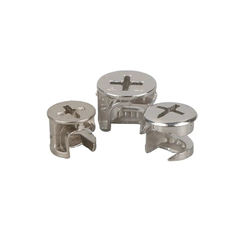 All In One Connector Eccentric Wheel Hardware For Furniture 10 Pieces Thickening Set Zinc Alloy Nickel Plated 15mm 12mm 10mm