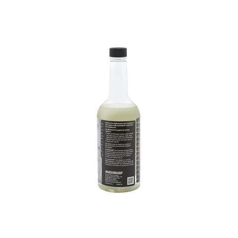 Back view of engine and fuel system cleaner bottle, 32 oz. Engine And Fuel System Cleaner For Gas And Ethanol Blends Cleans Injectors Carburetors Intake Valves Spark Plugs Pistons And Cylinder Heads Removes Carbon Build Up Prevents Knocking And Piston Seizure 32 Oz.