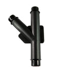 Woodzdon black plastic vacuum line Y/T connector with mounting tab for automotive use