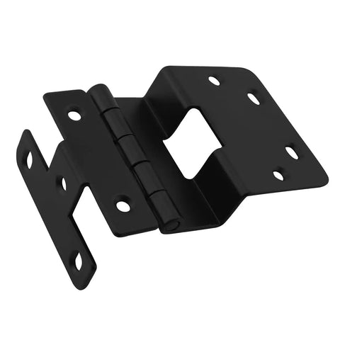 Heavy Duty Black Metal Four Fold Hinge For Cabinet Doors, Windows, And Wardrobes, Built To Last, Rust Proof And Corrosion Resistant Hardware For Three Quarter Inch Thick Panels, Wide Opening, Durable Hardware black metal hinge