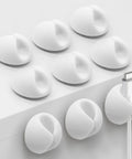 Adhesive Silicone Cable Clips Set For Desk Wall And Office 9 Pack 0.6 Inch Clips Fit Wires Up To 0.4 Inch Cable Management Cord Holder