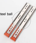 Soft Close Drawer Runners In Stainless Steel 3 Section Telescopic Drawer Slides With Ball Bearing Side Mount Guides 20 Inch Pack Of 2