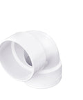 PVC 3-Inch 90-Degree Elbow Fitting Hub To Hub Solvent Weld Connector For Sewer And Drain Pipes White Plastic Drainage Elbow