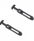 Elastic Rubber Draw Latch Set 200mm with T Bar Lock shown in twin configuration