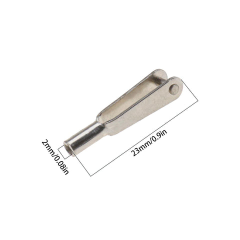 20 Piece Mini Snap Links M2 Thread Clip Self Locking Metal Clevis Clips For RC Planes And Electric Planes Wing Fixing Clips For DIY Props And Aerial Projects, 23mm metal clip