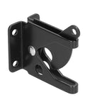 Solid As A Rock Iron Gate Latch With Self Locking Feature And Adjustable Cable Reliable Outdoor Fence Hardware Sporting smooth black latch design.
