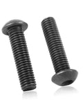 M3 To M5 Alloy Steel Hex Socket Button Head Screws Kit in Silver for Furniture and DIY Projects, close-up of two screws