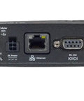 Rear view of Airlink RX55 4G LTE-A Cat 7 Industrial IoT Router with Ethernet, RS232, and USB ports, rugged design.