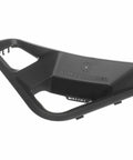 Black dispenser bezel replacement for washer W11094976, front load appliance part, showing fabric softener compartment.