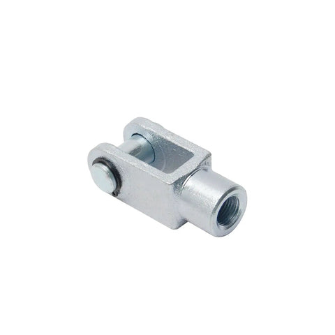 Heavy Duty Air Cylinder Clevis End Connector Y Type For Pneumatic Cylinders M16 Thread 78mm Length Foot Mount Iron Construction Industrial Grade Pneumatic Fittings For Cylinder Linkage, silver iron body
