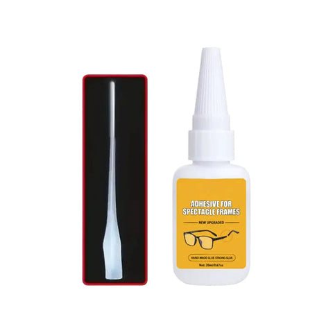 Glasses Repair Glue For Instant Bonding Of Eyeglass Frames With A Fine Tip Applicator, Quick Fix Adhesive, clear drying bottle