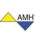 AMH logo featuring yellow and blue triangular shapes, representing a brand for industrial solutions.