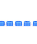 Five blue plastic 10mm pigeon leg clip rings in 200 Pcs set for poultry foot identification and age sorting