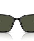 Front view of Raimond RB2231 Sunglasses Black Green 58mm Wide Fit Bold Rectangular Shades For Driving And All Day Comfort And Classic Street Style For Everyday Adventure
