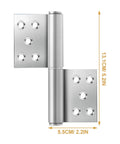 Detachable Flag Lift Off Hinges 5 Inch Stainless Steel Heavy Duty Door Hardware with weld on installation, single hinge.