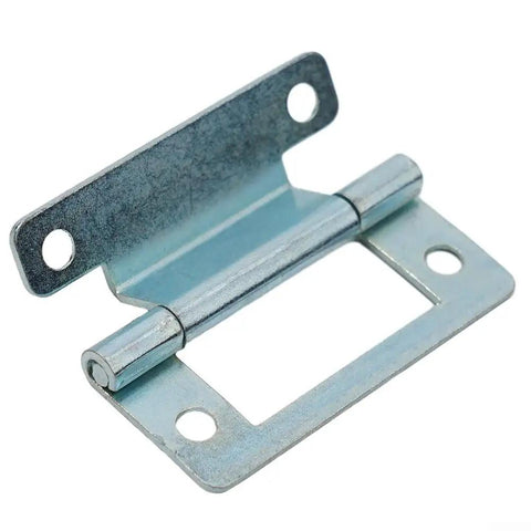 Steel Cranked Flush Door Hinges For Cupboards Louvre And Utility Doors Zinc Plated 50 X 23 Mm angle view