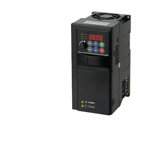 Compact 220V VFD Inverter Drive For Motor Speed Control 0.75kW 1.5kW 2.2kW 1HP 2HP 3HP Mini Variable Frequency Drive With Easy Install And Reliable Performance Plug And Play, black front view