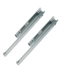 Premium Undermount Drawer Slides Featuring Buttery Smooth Soft Close Action Rock Solid Steel Frame Dead Quiet Hydraulic Buffer Zero Hassle Install For Kitchen Cabinet Furniture Upgrade Exactly 10 Inch Length - close-up of steel tracks.