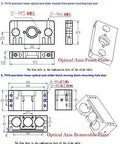 Technical diagram of Manual Sliding Table With Ball Screw 1605 Linear Stage Actuator Cross Slide Table With SFU1605 Linear Guides.