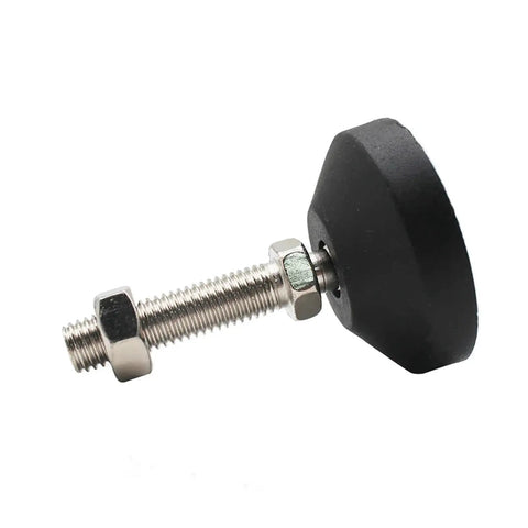 Heavy Duty Adjustable Leveling Feet With Swivel Base For Furniture And Shop Equipment, Carbon Steel M8 Thread, 60MM diameter.