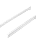 Tough As A Bull Heavy Duty 6 Pair 16 Inch Bottom Mount Drawer Slides Featuring Hella Smooth Self Closing Action Rust Resistant White Powder Coated Steel Tracks.
