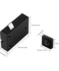 Dimensions of Fingerprint Cabinet Lock With Biometric Keyless System For Home And Office Half Second Unlock 360 Degree Detection Durable PC Plus ABS For Child Safety And Secure Storage