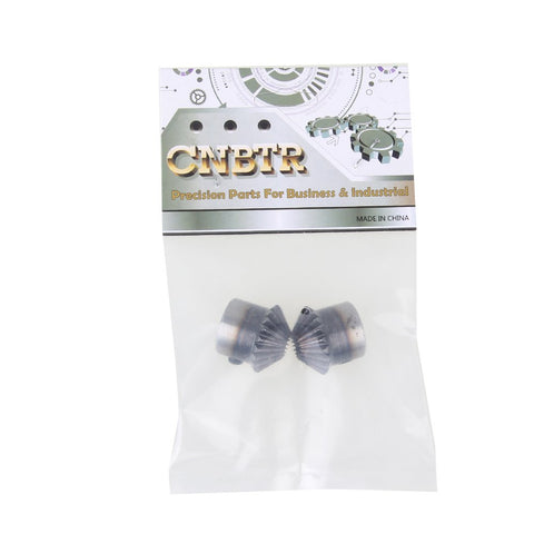 45 Steel Tapered Bevel Gear Wheel 6mm Hole Diameter, 20 Teeth, 1 Modulus, Silver, Pack of 2 in packaging