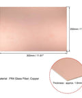 Single Sided Copper Clad FR4 PCB Board 300x200mm 1.6mm Thick for DIY Prototyping with dimensions and material details shown