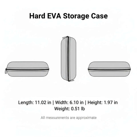 Badass Eva Hard Shell Carrying Case With Handle Crush Proof Protective Storage Box For Electronics Tools And Small Accessories Road Ready Gear Bag No Sweat Travel Organizer Built Damn Tough Comfy Commute Essentials, 11.02 x 6.1 x 1.97 inches.