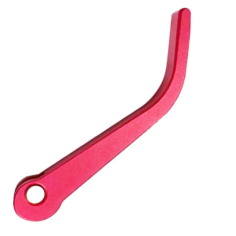 Red aluminum alloy wrench lock buckle for 11 inch electric scooter folding mechanism kit, side view.