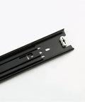 Heavy Duty Thickened Three Section Silent Slide Drawer Slides For Cabinet Wardrobe Track Guide Rail 2 Pcs Black 20 Inch 500mm