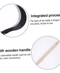 Close-up of Long Handle Garden Sickle for Weeding and Cultivating Built Tough Manganese Steel blade and wooden handle details