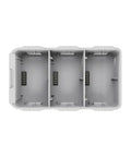 Top view of Lito 1 Smart Multi Battery Charging Hub Go To Drones Pro Grade Charging Station with three slots
