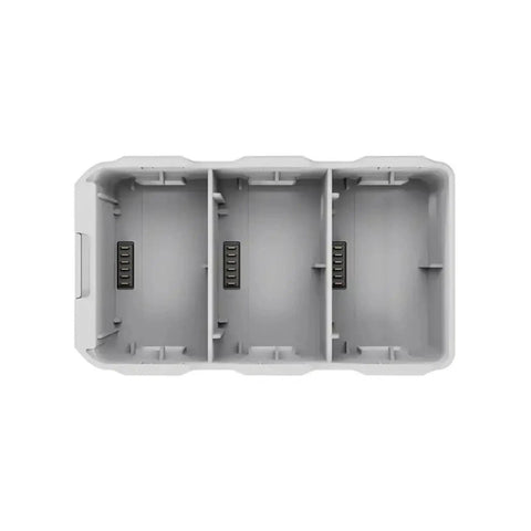 Top view of Lito 1 Smart Multi Battery Charging Hub Go To Drones Pro Grade Charging Station with three slots