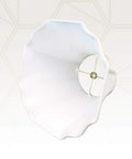 Flare Bottom Outside Corner Scalloped Lamp Shade Set White 6.5 X 12 X 9.25 Inches 2 Pack Hand Tailored Silk Type Shantung Fabric With Soft Polycotton Lining Great For Table Lamps Classic Home Lighting Accessory
