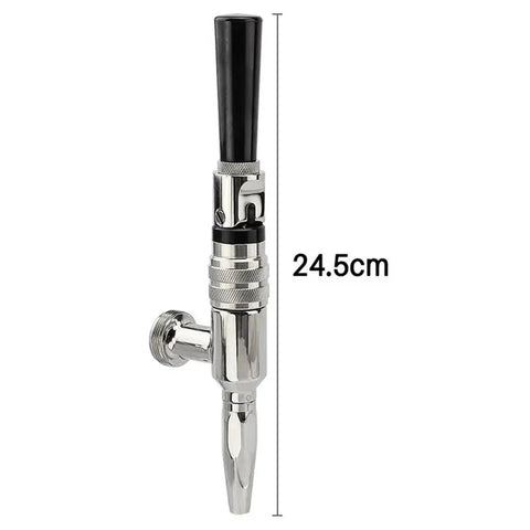 Badass Top Shelf Nitro Cold Brew Coffee Maker Mini Keg With Rapid Nitrogen Gas Dispenser Setup Awesome For Home Brews And Ultra Smooth Stout Creamer Pouring Daily, stainless steel tap with 24.5cm height