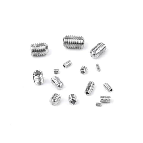 Stainless Steel 304 DIN913 Set Screws Hex Socket Grub Kit Headless Assortment 540 Pieces in various sizes