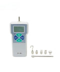 Portable Digital Push Pull Force Gauge Dynamometer Tester 100 200 300 500N With Lightweight Design Easy Read Digital Display Units In Lb Kg N Auto Shutoff Overload Protection Low Battery Indicator. SF-500 handheld gauge with accessories