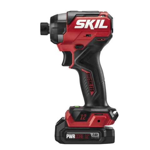 Power Core 12 Brushless 12V Compact Drill Driver and Impact Driver Kit with 2.0Ah Battery and PWR Jump Charger Beast Power