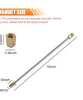 Built Tough 10 Inch Stainless Steel Hard Brake Line Three Pack With 3/16 Inch Inverted Flare Fittings dimensions showcasing 10 inch line and fittings