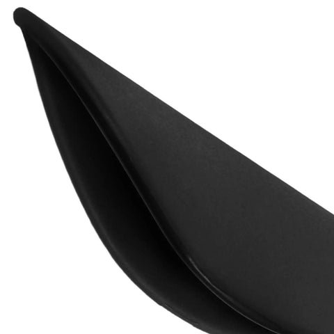 Close-up of Six Pack Black Semicircle Push Pull Handles With Self Adhesive Edge Tabs for Cabinets Drawers Wardrobes and Furniture