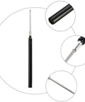 Solar Powered Greenhouse Vent Opener Cylinder Replacement For Automatic Window Openers, black metal cylinder, close-up parts view.