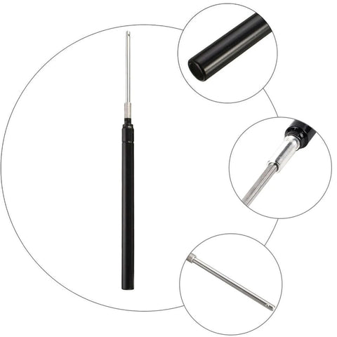 Solar Powered Greenhouse Vent Opener Cylinder Replacement For Automatic Window Openers, black metal cylinder, close-up parts view.